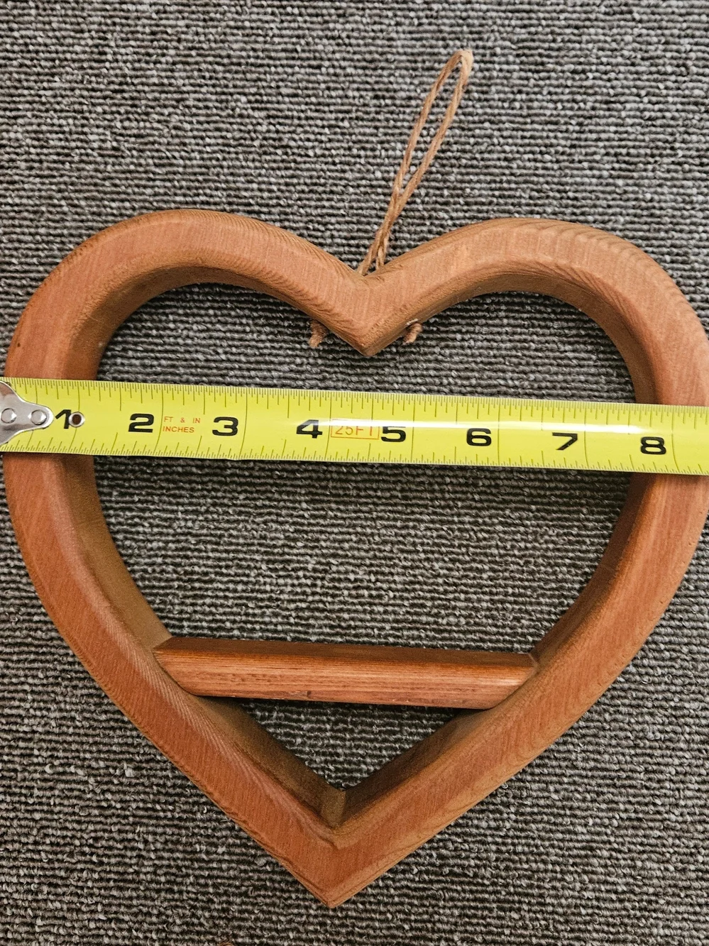 Wooden Heart Shelf Trio - Natural Brown